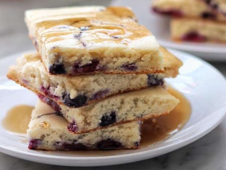 Sheet Pan Blueberry Pancakes